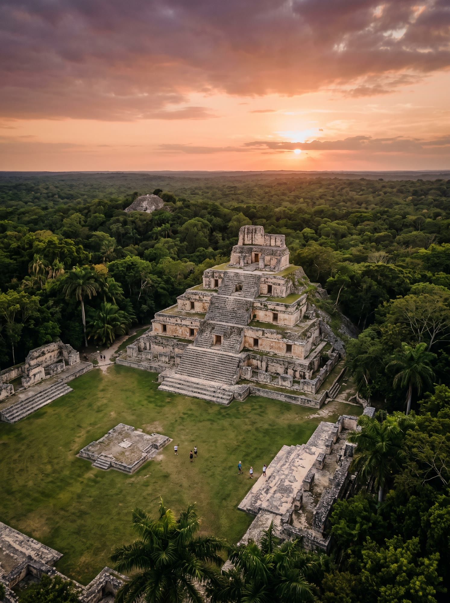 Selva tropical y vestigios arqueológicos mayas en Campeche